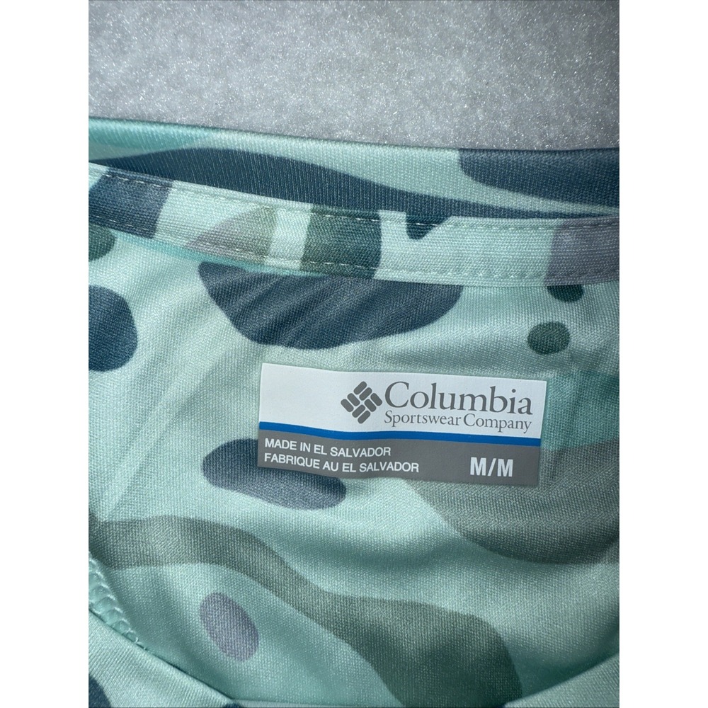 Columbia Women's Long Sleeve Camo Tee in Light Green and Gray - Picture 6 of 8